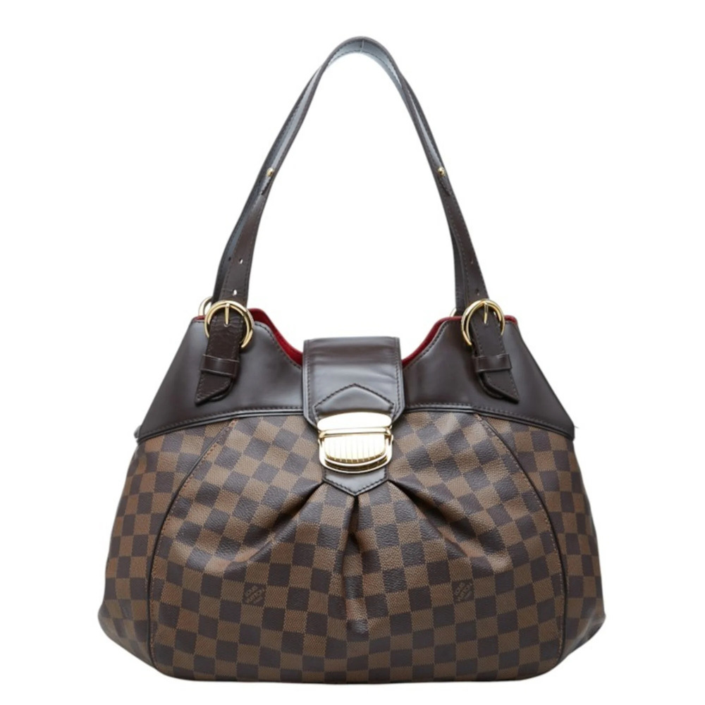 Louis Vuitton Damier Sistina GM Handbag N41540 Brown Leather Women's LOUIS VU...